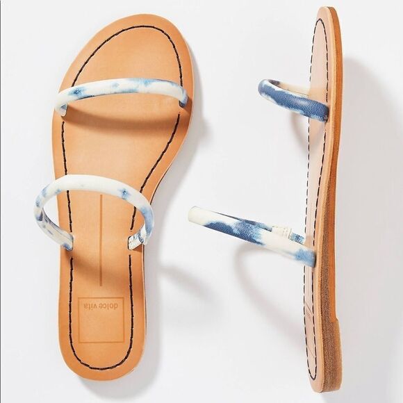 Dolce Vita Blue and White Sandals - Picture 1 of 6